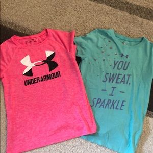 2 Girls Under Armor Shirts